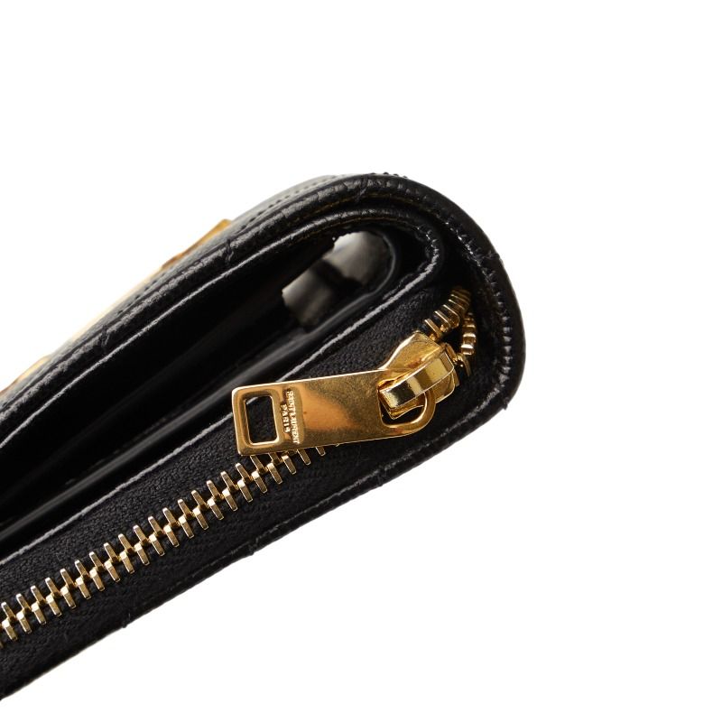 YSL ブラック 二つ折り財布 キルティング