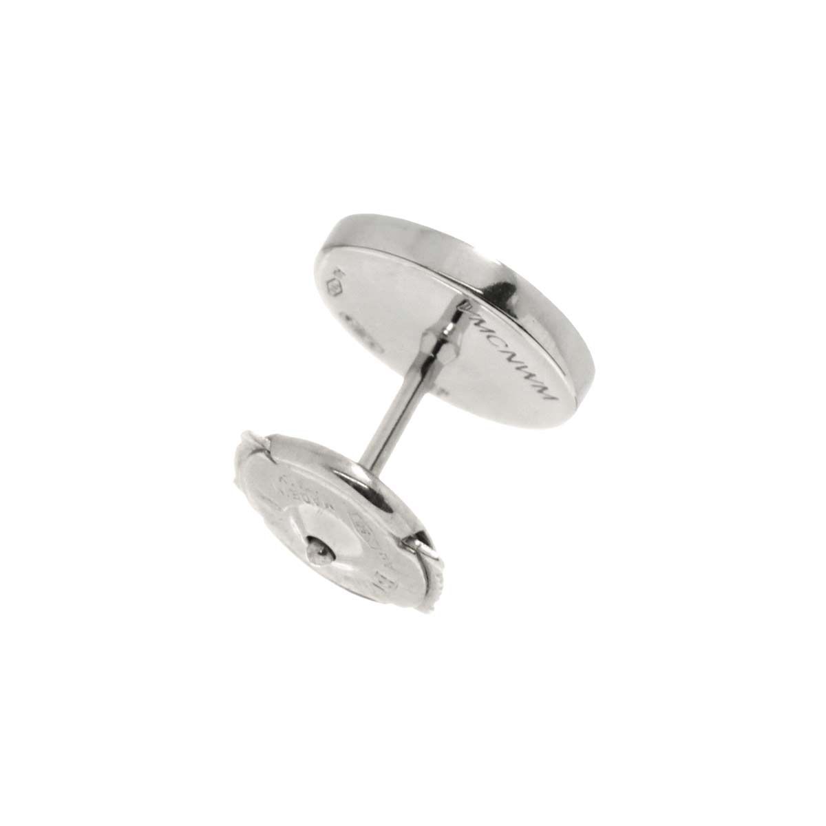 ブルガリ BVLGARI ダブル ロゴ オニキス ピアス K18 WG ホワイト