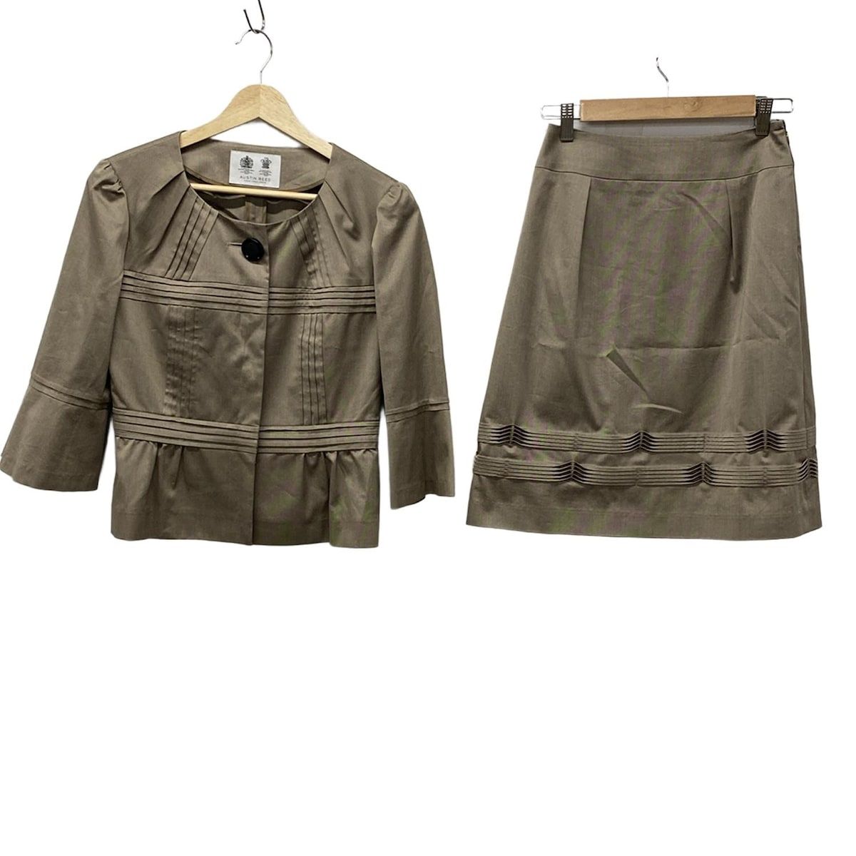 Austin Reed オースチンリード スカートセットアップ レディース - ブラウン 長袖|ひざ丈