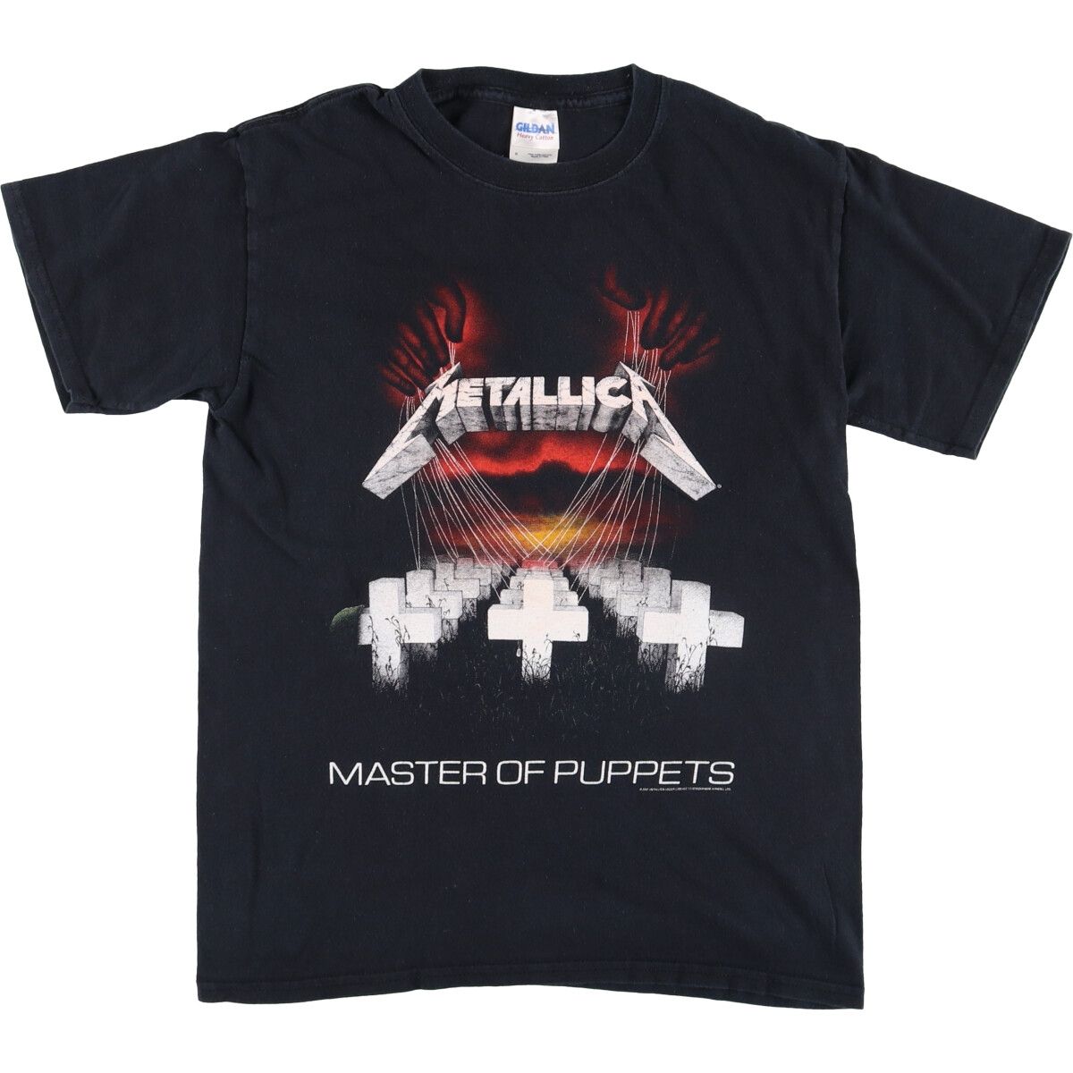 古着 ギルダン GILDAN METALLICA メタリカ バンドTシャツ バンT メンズS相当 両面プリント|eaa565040