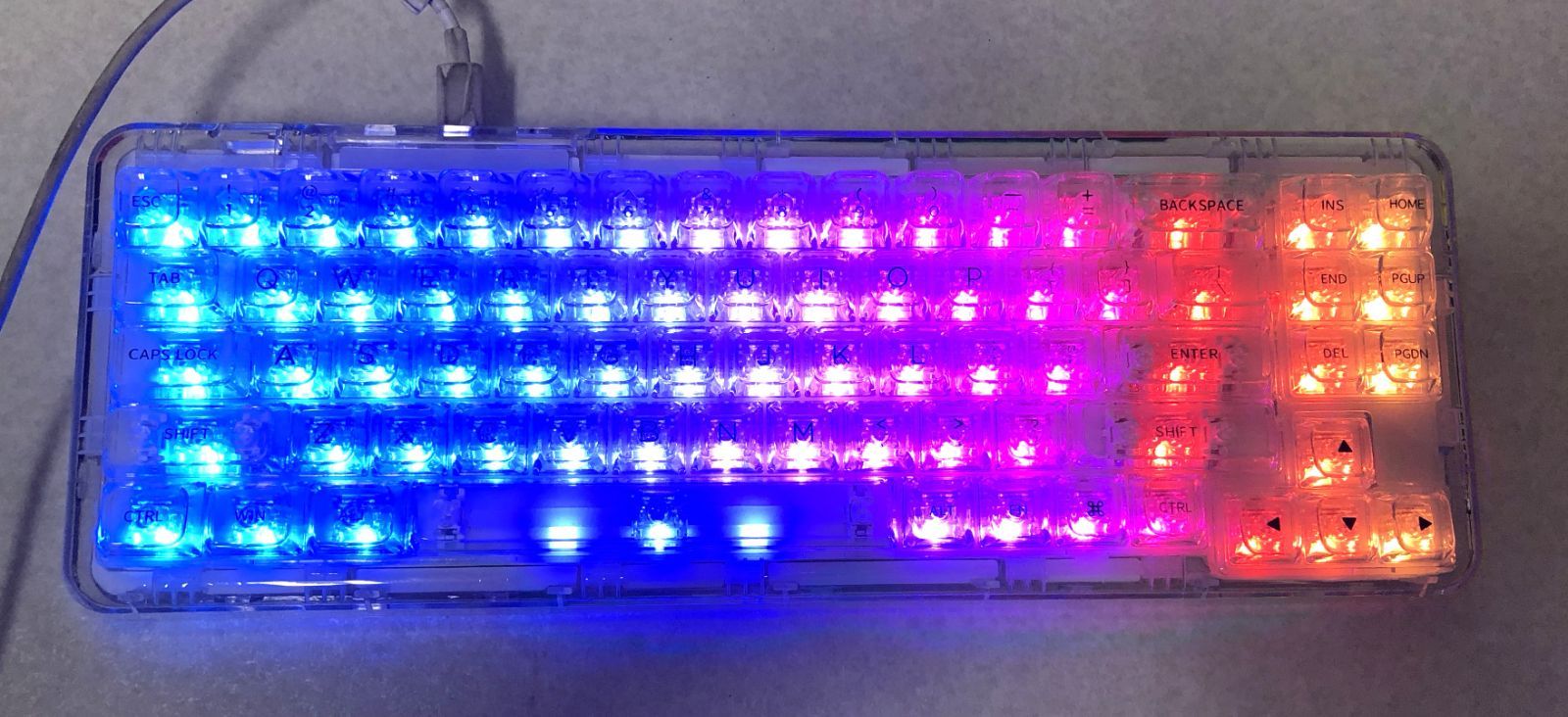 YUNZII X71 メカニカルキーボード 68%配列 Yunzii X71 クリア