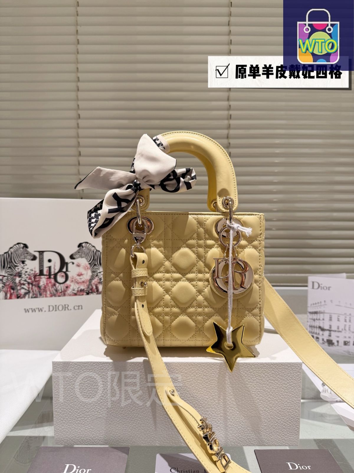 今日WTO】Dior Lady Dior 羊皮ミニバッグ 20cm 高品質