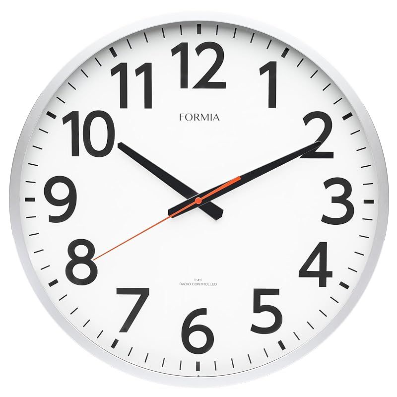 Formia(フォルミア) 電波時計 掛け時計 大型 見やすい シンプル 夜間
