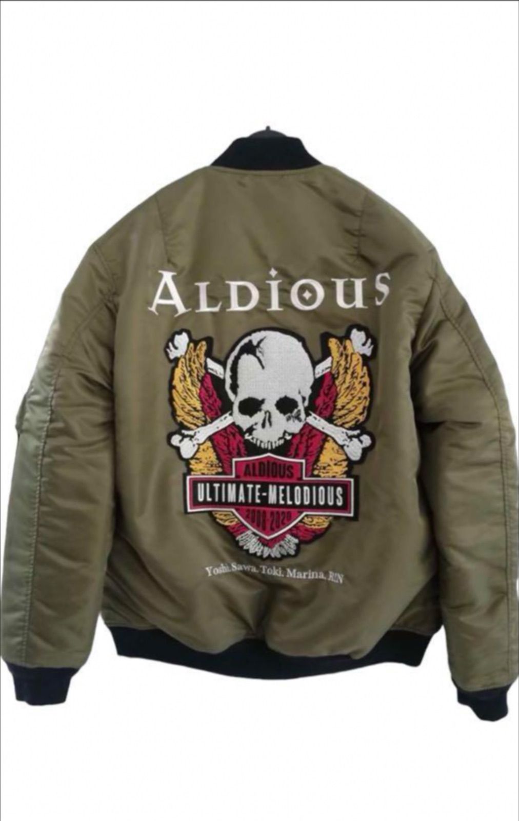 無期限活動休止 ALDIOUS アルディアス 限定受注生産MA-1 M 残1着 結成12周年記念 Aldious MA-1 無期限活動休止 ALDIOUS アルディアス