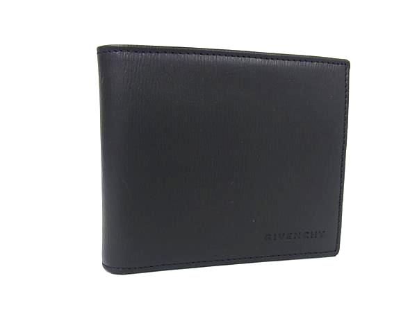GIVENCHY ジバンシィ レザー 二つ折り 財布 ウォレット メンズ レディース ブラック系 FK8455