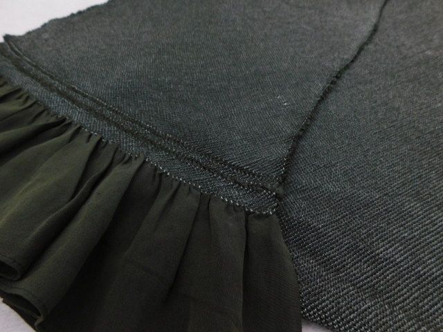 〔楽布特選〕P13184 総絞り兵児帯 ♥品 モスグリーン 男物 blok