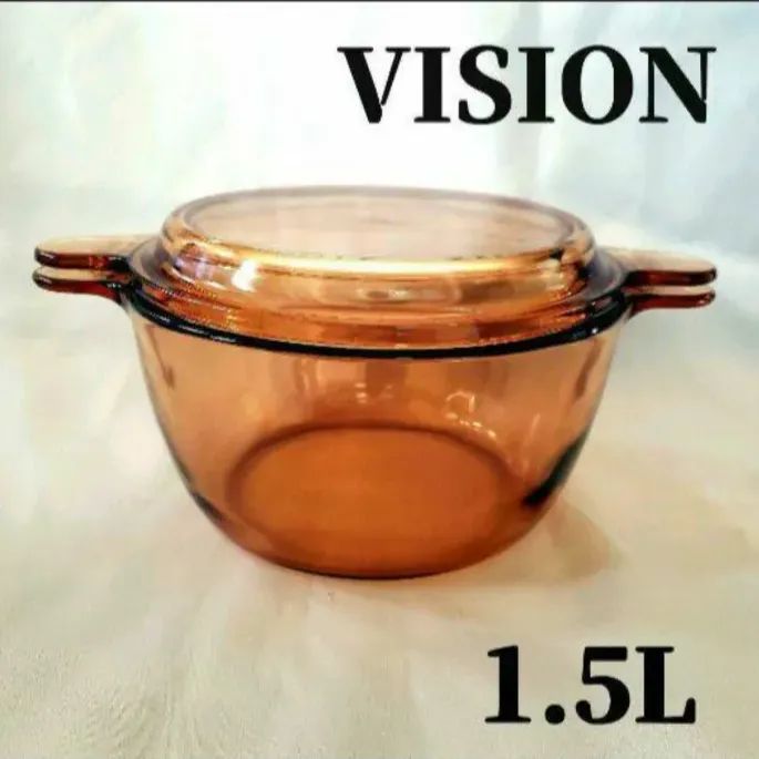VISION ビジョン 超耐熱ガラス食器パイロセラム 両手鍋 1.5L