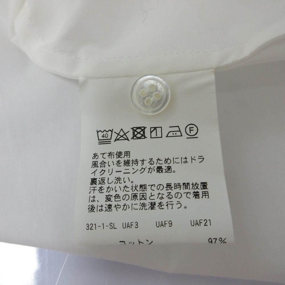 美品 T-mat; Masaki-Paris ティーマットマサキパリ ストレッチ 長袖 ダブルカラーブラウス シャツ サイズ1 ホワイト レディース 古着 中古 美品 T-mat; Masaki-Paris ティーマットマサキパリ ストレッチ