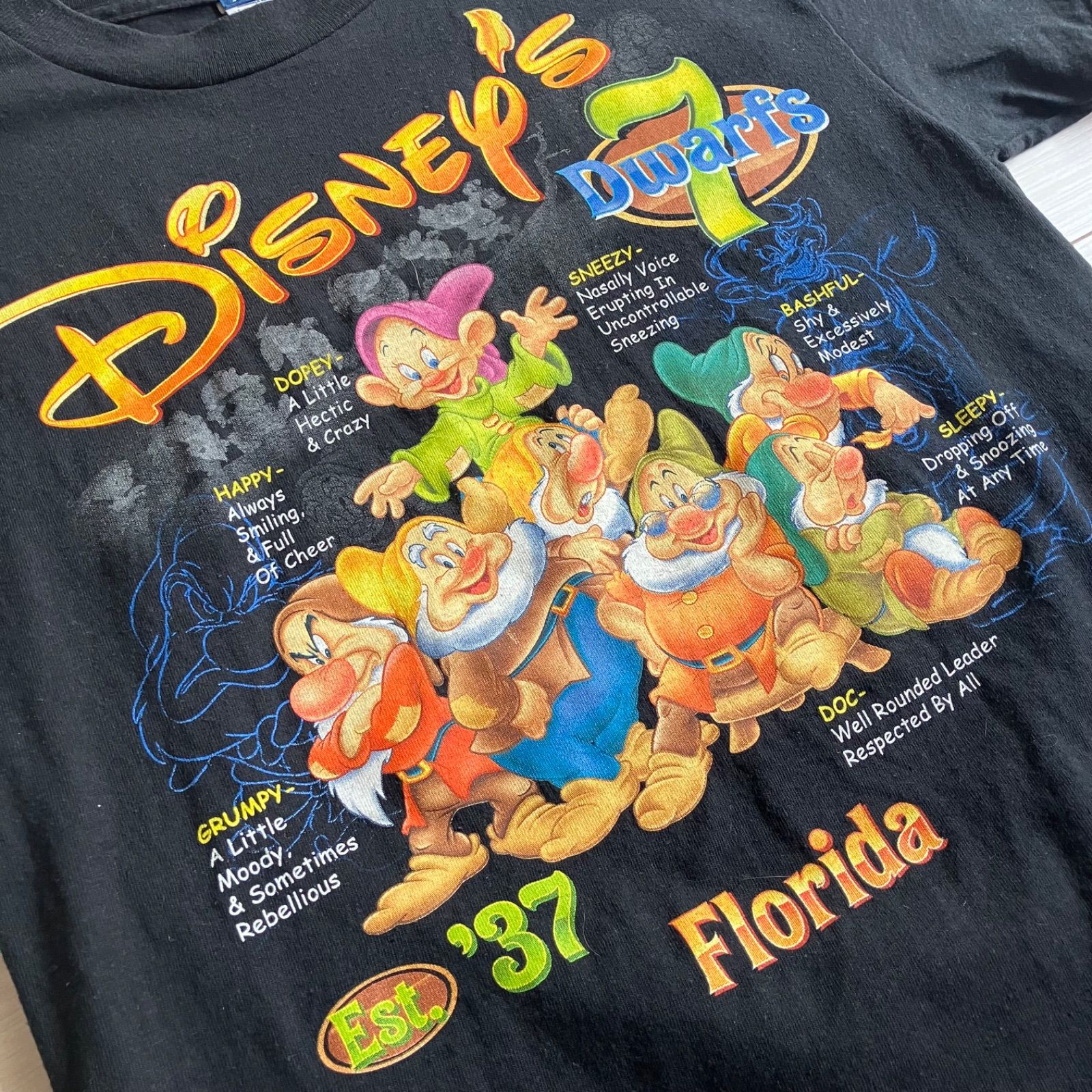 7人のこびと Tシャツ Sサイズ 黒 藤ヶ谷太輔 着用 ディズニー - メルカリ