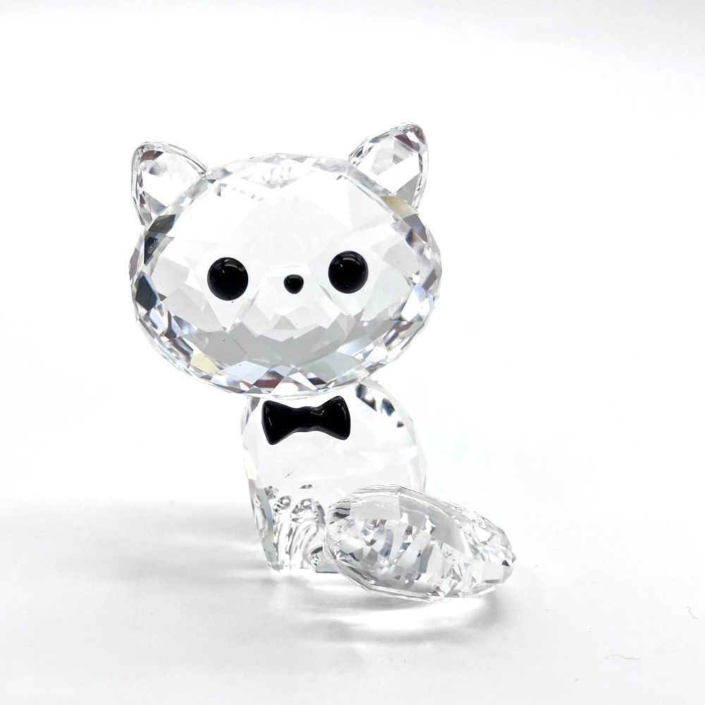SWAROVSKI クリスタルガラス 猫 ペルシャ オブジェ スワロフスキー