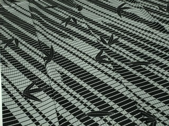 平和屋本店□極上 染色作家 斉藤三才 小紋 笹竹 逸品 DZAA4923kh5