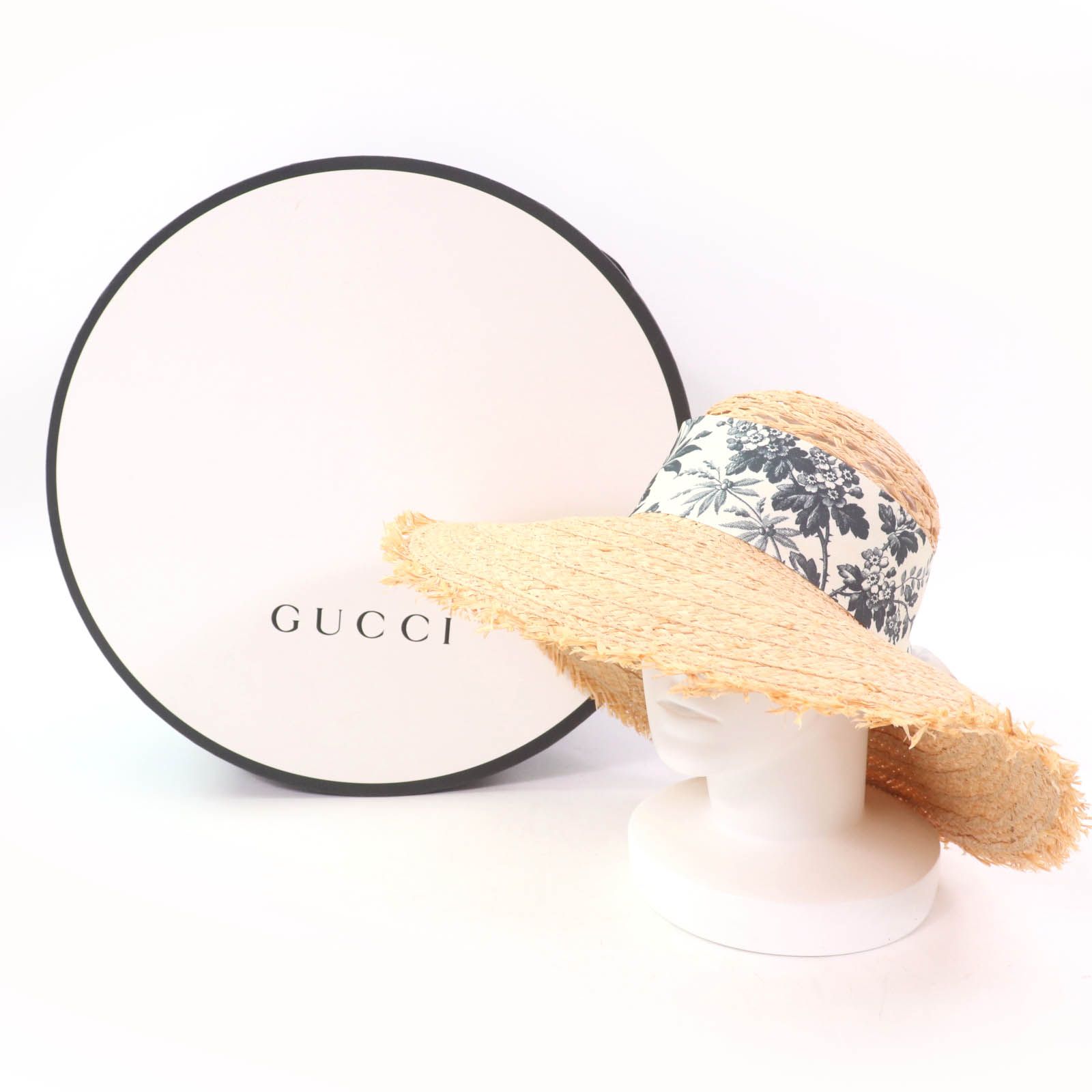 【新品未使用タグ付】GUCCIワイドブリムハット GUCCI(グッチ) ワイドブリムハット631958 631958 ベージュ
