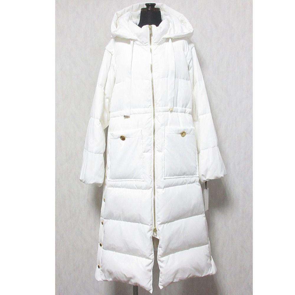グレイスコンチネンタル ホワイト ダウンジャケット フード付き グレイスコンチネンタル ホワイト ダウンジャケット フード付き