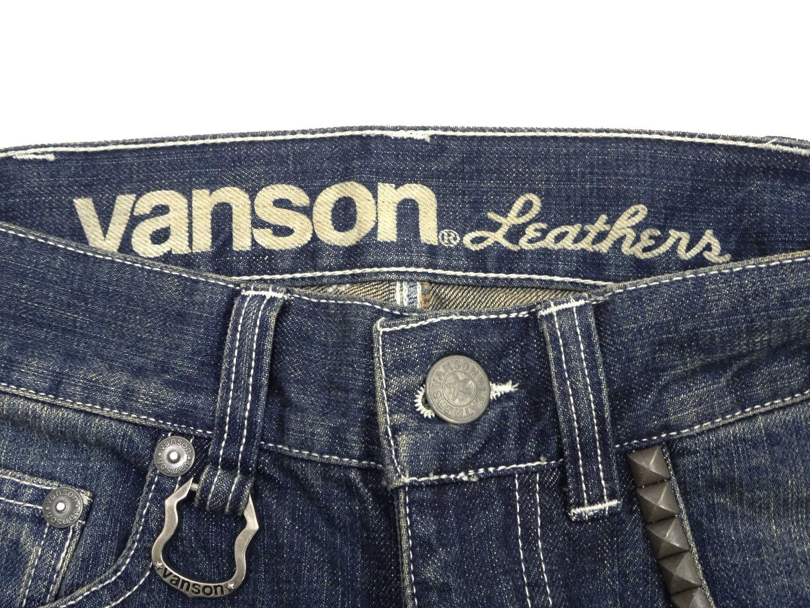 バンソン VANSON デニムパンツ 「フライングスター 刺繍 ロゴプリント