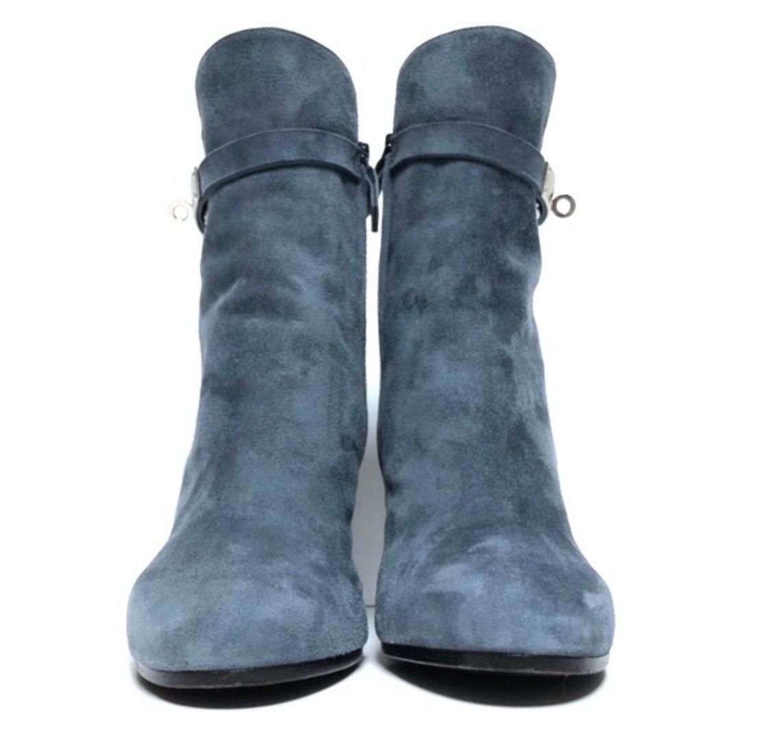 ひと目でHERMES【美品】エルメス 37 スエード サンジェルマン ケリー  