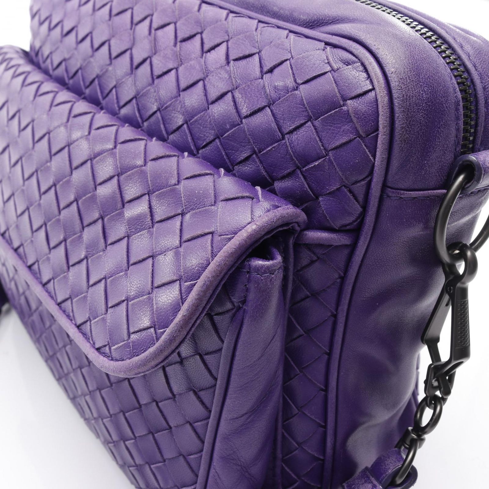 BOTTEGA VENETA ボッテガ イントレ ワンショルダー パープル 希少】ボッテガヴェネタ ワンショルダー イントレチャート