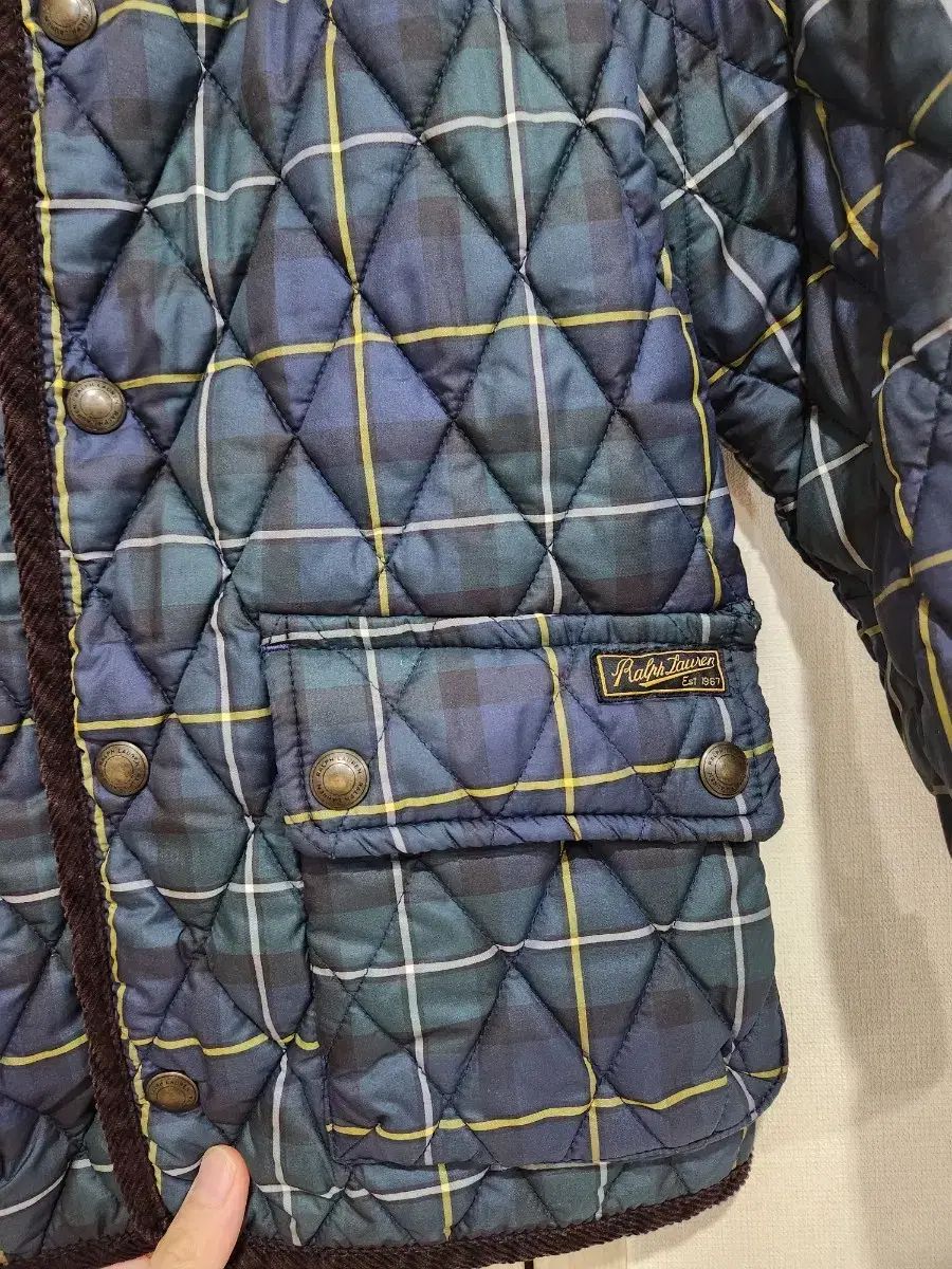 ポロ タータンキルティングジャケット 7 税金 8 デパートの本物商品