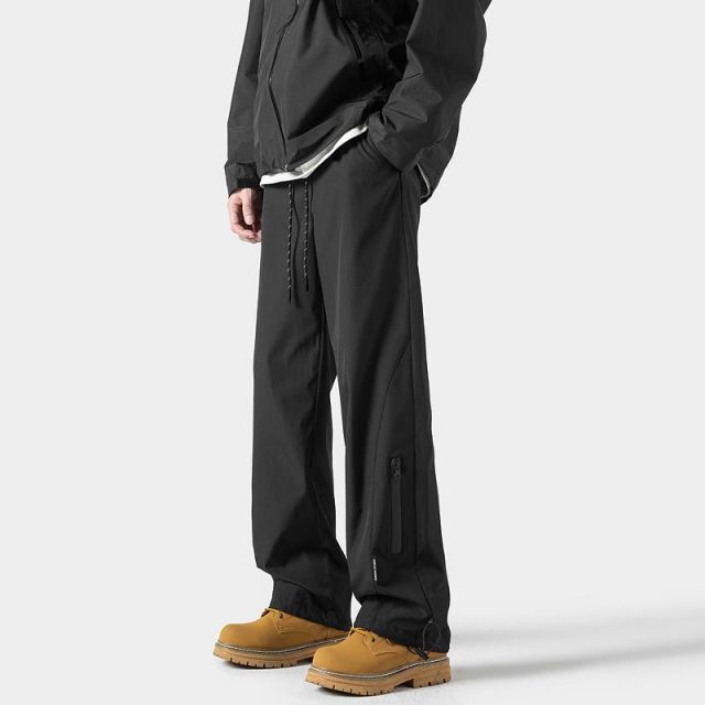 秋冬 コーデ メンズ 服 シンプル ファッション オシャレ 大人 かっこいい 大きいサイズ ストリート 紳士服 アメリカン 機能的 ブラック ストレート レッグ ジャケット パンツ レディース ユニセックス アウトドア ハイキング 撥水性 カジュアル