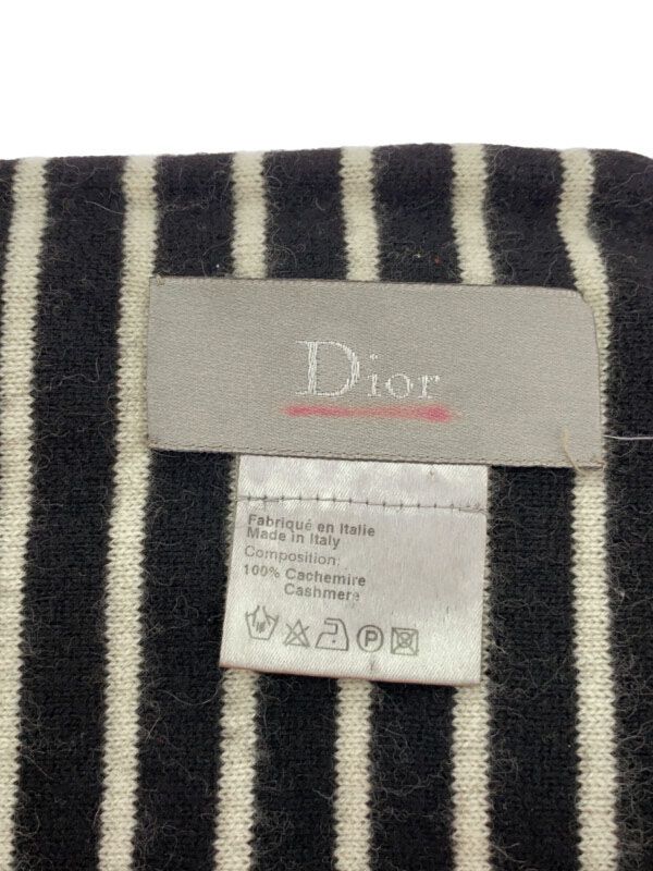 Dior HOMME ディオールオム 06AW BEE刺繍ボーダーカシミヤマフラー