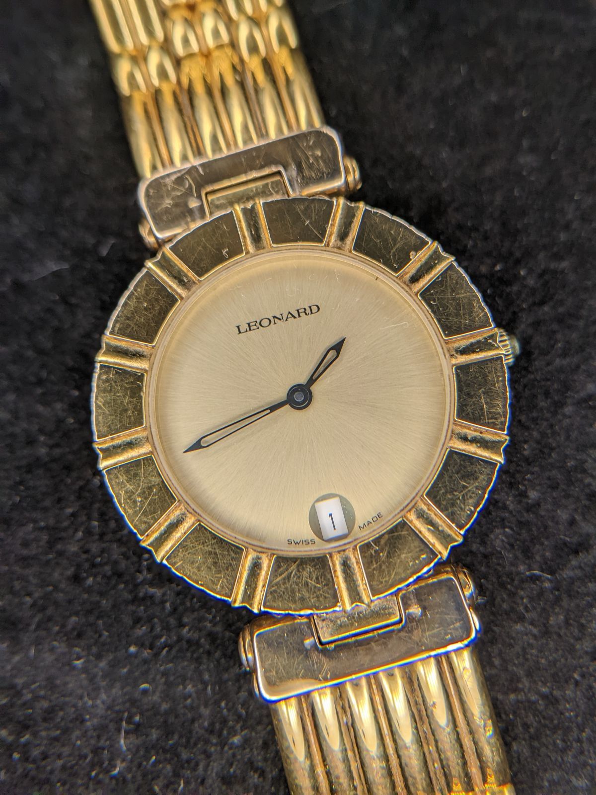 LEONARD 18K GF Swiss made メンズ 腕時計-connectedremag.com