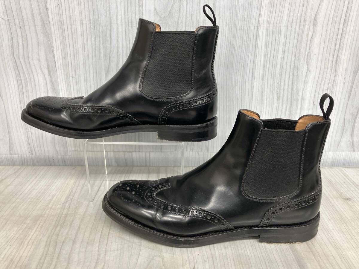 【たむたむ】Church's Ketsby チェルシーブーツ 35.5 靴】チャーチのフルブローグスエードチェルシーブーツ KETSBY