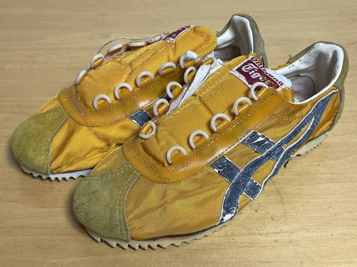 38 未使用品 60s 70s Onitsuka Tiger オニツカタイガー マラソンシューズ マラップ ナイロン DX イエロー スニーカー  23cm デッド - メルカリ