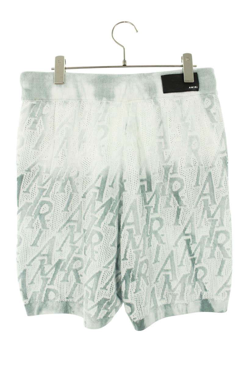 アミリ サイズ:M  24SS  AMKNSH1002 グラデーションロゴ総柄ハーフパンツ 中古 SB01 アミリ 24SS AMKNSH1002 グラデーションロゴ総柄ハーフパンツ メンズ M