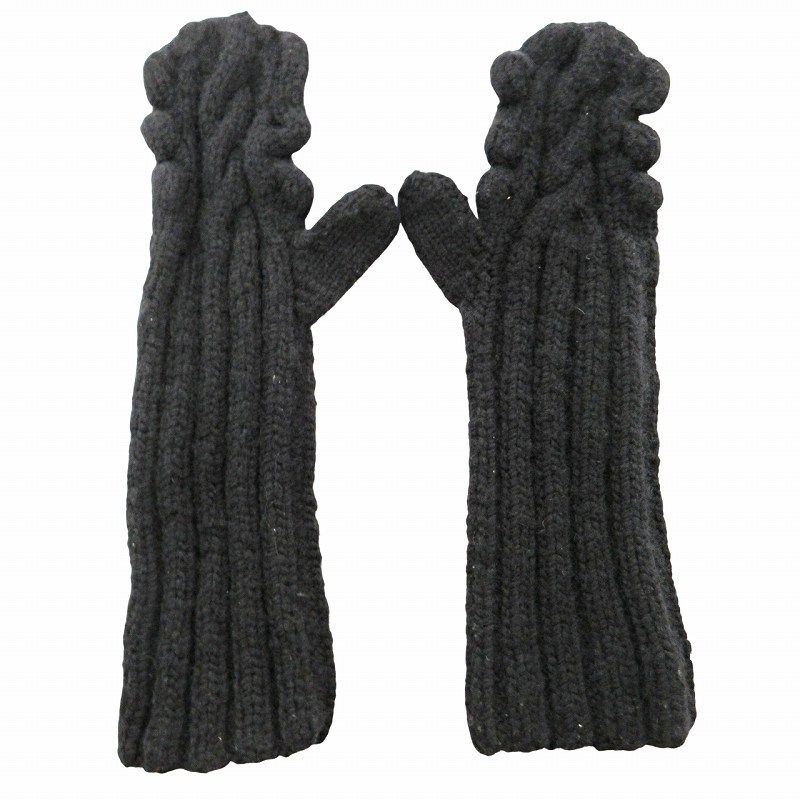 MIU MIU ウール手袋 Mサイズ ブラック 【公式通販】