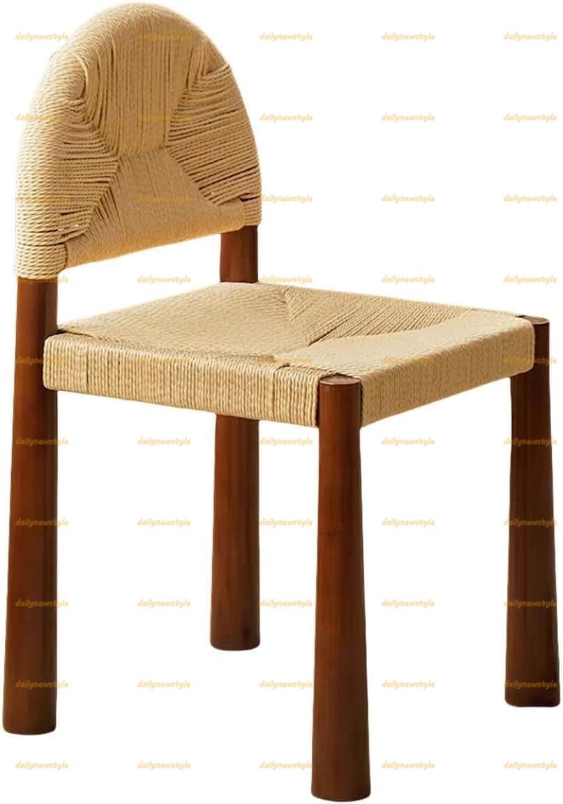 チーク材 木製 丸型スツール ハンドメイド風 ナチュラル 北欧風 ティス