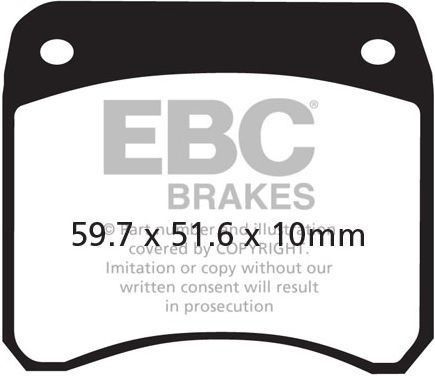 EBCブレーキ USA製 ダブルHシリーズ シンタリング ブレーキパッド フロント左側用 | FA016HH