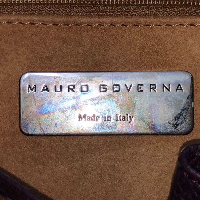 マウロ ゴヴェルナ MAURO GOVERNA ハンドバッグ パープル【中古】【美 ...