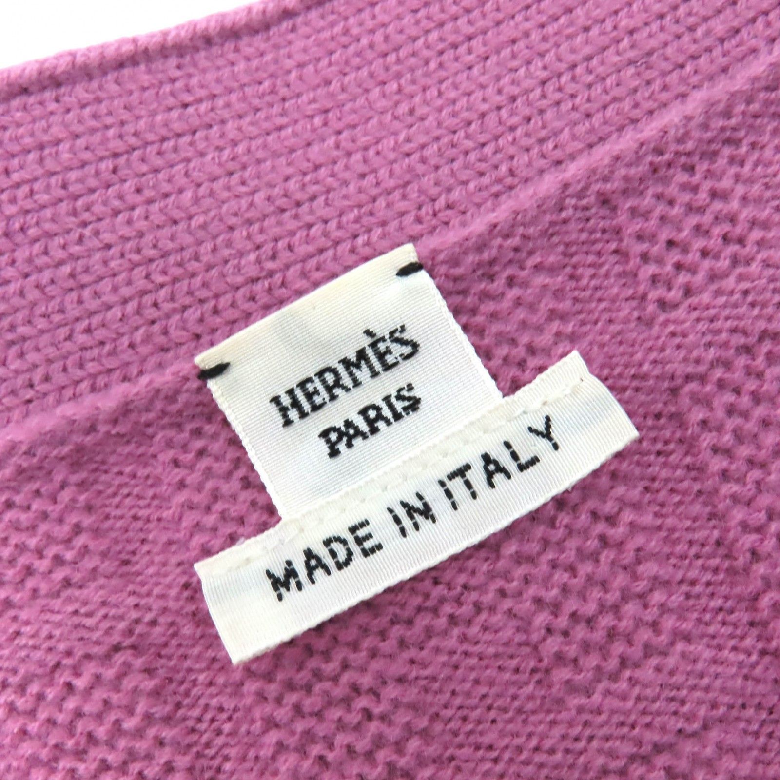 極美品◎正規品 23SS HERMES エルメス 3E2713DB レディース セリエボタン付き Hジャガード ニットカーディガン パープルピンク系 38 伊製 HERMES 極美品◎正規品 23SS エルメス 3E2713DB レディース