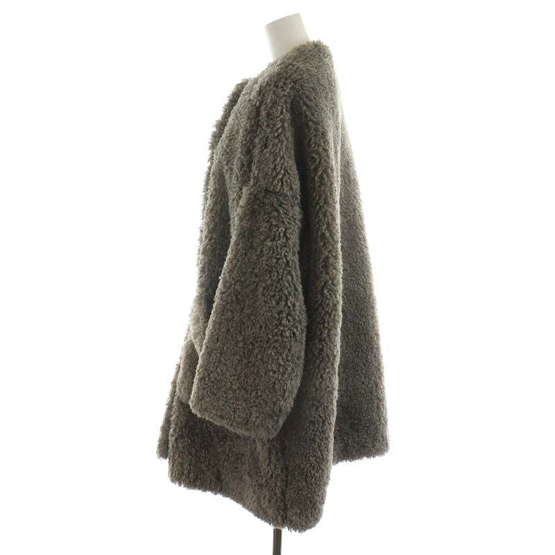 マッキントッシュ MACKINTOSH NEW HUMBIE ノー コート フェイクファーコート ロング丈 アウター グレー AN37