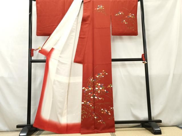 平和屋着物□訪問着 手描き 枝花文 正絹 逸品 AABB8542cs - メルカリ