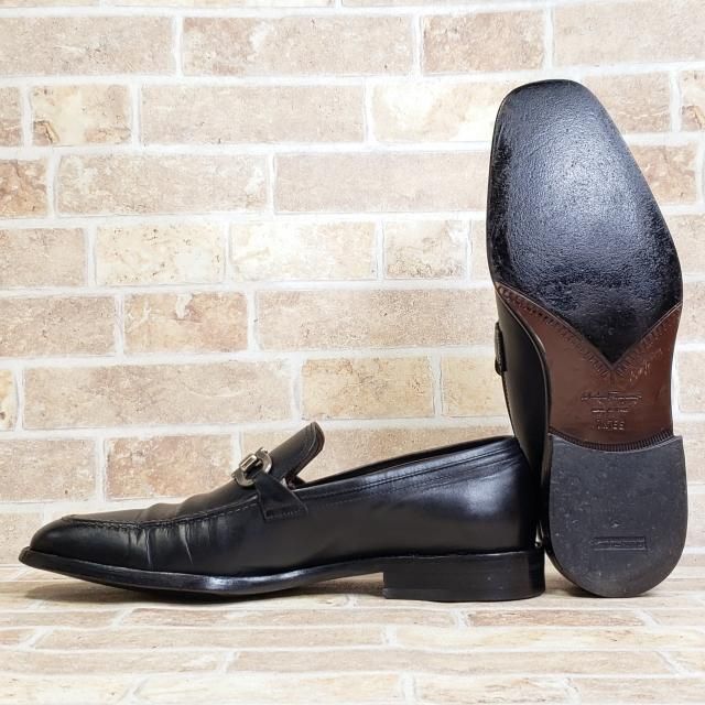 フェラガモ ☆ ガンチーニ レザー ビット ローファー 5.5 イタリア製