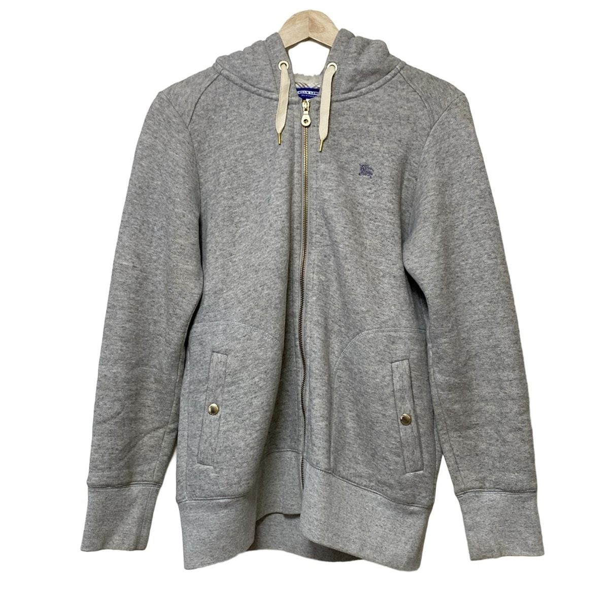 Burberry Blue Label バーバリーブルーレーベル パーカー サイズ38 M レディース - ライトグレー 長袖|ジップアップ