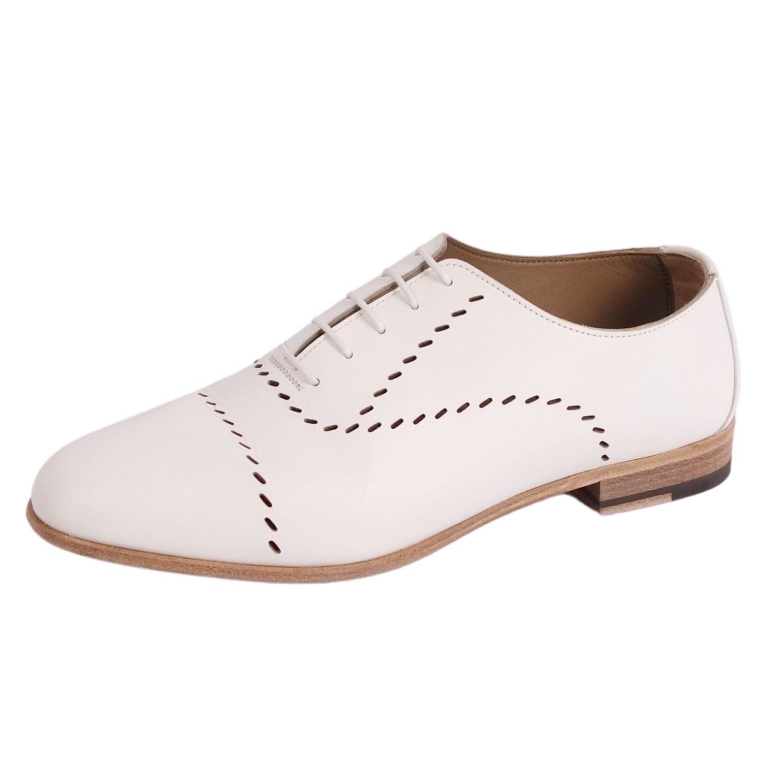 エルメス HERMES レザーシューズ オックスフォード パンチング レザ