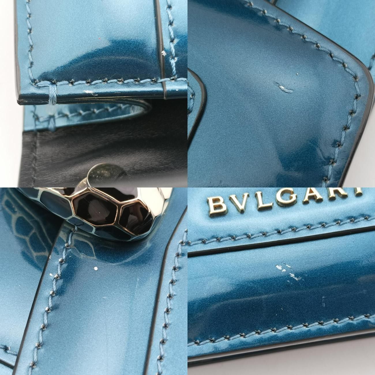 BVLGARI SERPENTI セルペンティクロスボディバッグ ブルー ブルガリ