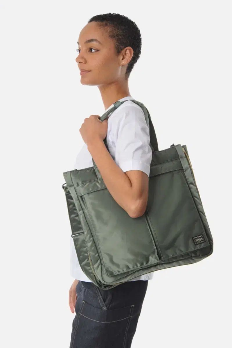 Porter ポーター タンカー 2way トートバッグ セージ グリーン 622 ー 76673