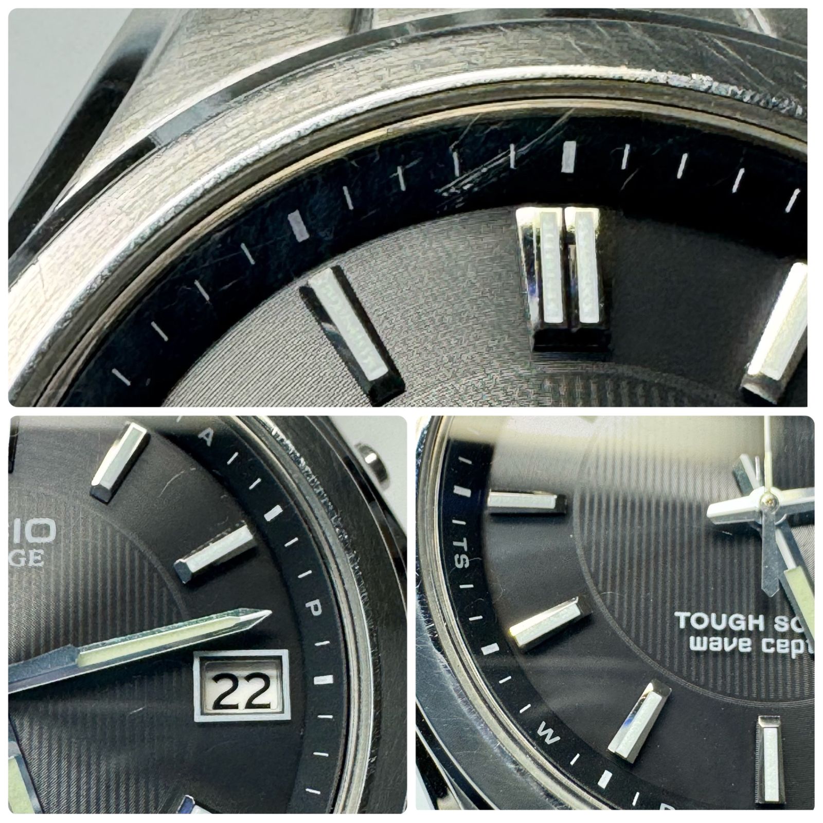 カシオ CASIO リニエージ LINEAGE LIW-120 電波ソーラー 黒 デイト表示 