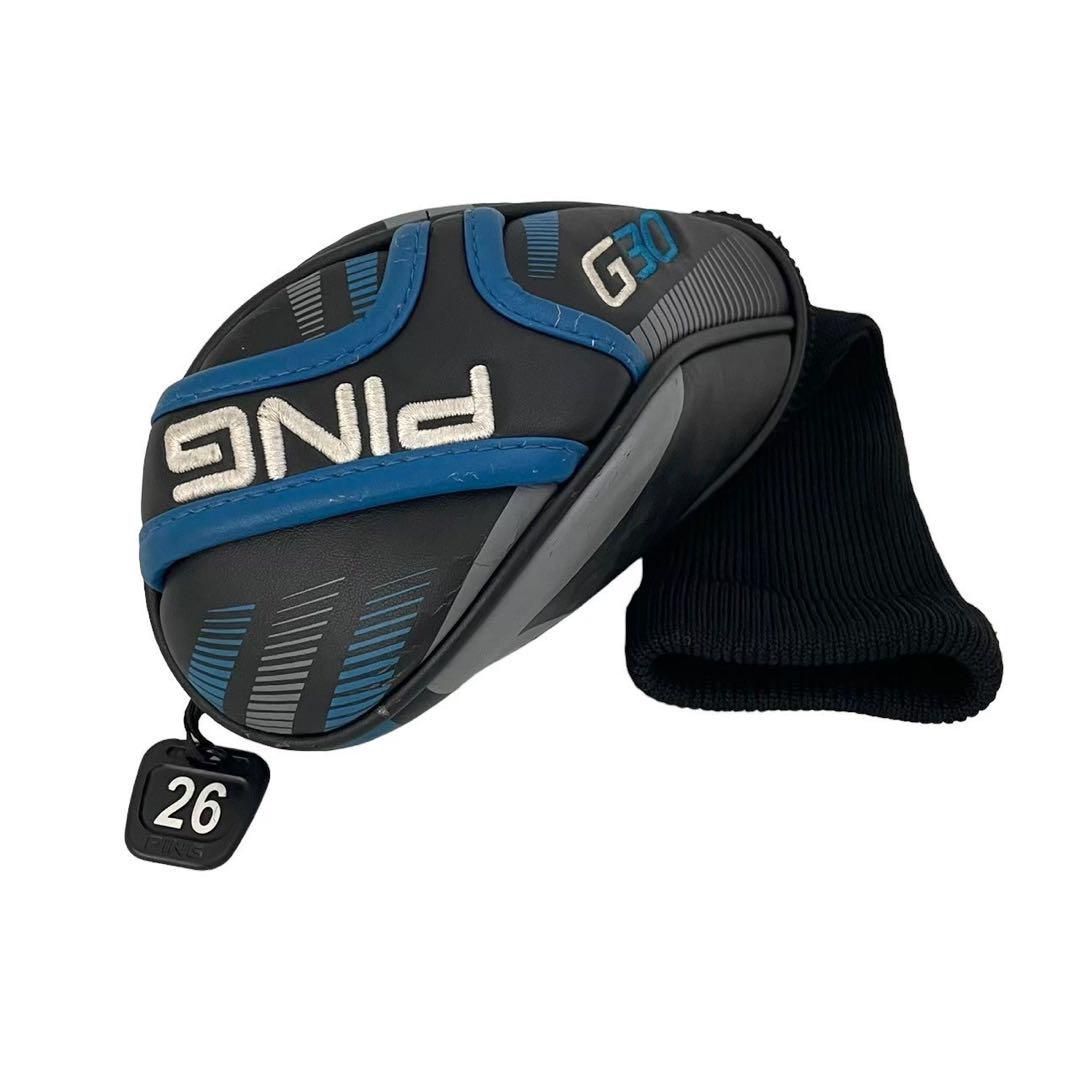 PING ピング ユーティリティヘッドカバー 黒 白 青 G30 ゴルフ