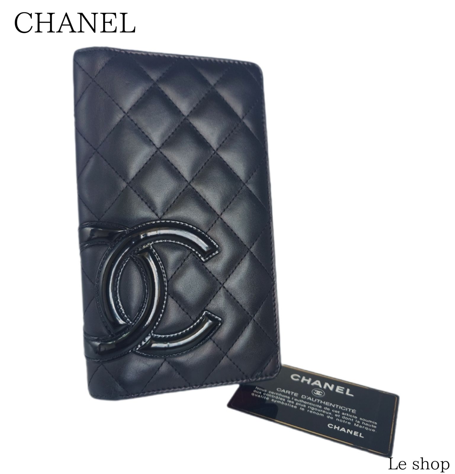 シャネル　　ラムスキン　カンボンライン　長財布 シャネル カンボンライン ラムスキン 長財布 CHANEL財布