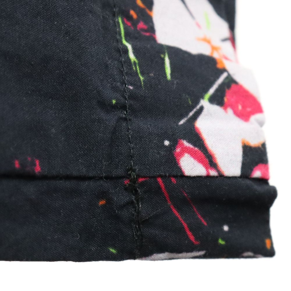 【美品】DIESEL ディーゼル 花柄 和柄 半袖シャツ ブラック DIESEL (ディーゼル) 21SS -S-ROHAD-E 総柄 フラワープリント