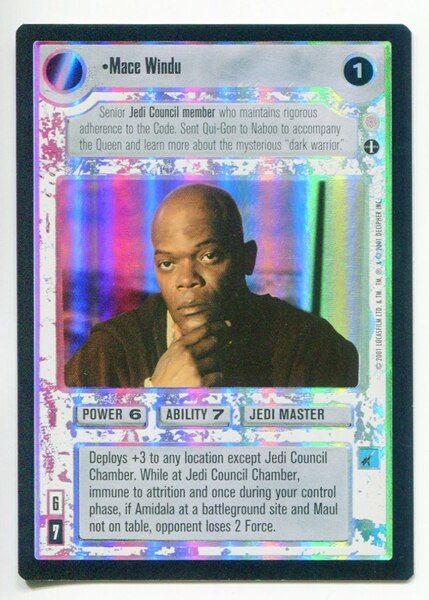STAR WARS CCG Reflections III Light Mace Windu (Foil) SRF CCG III