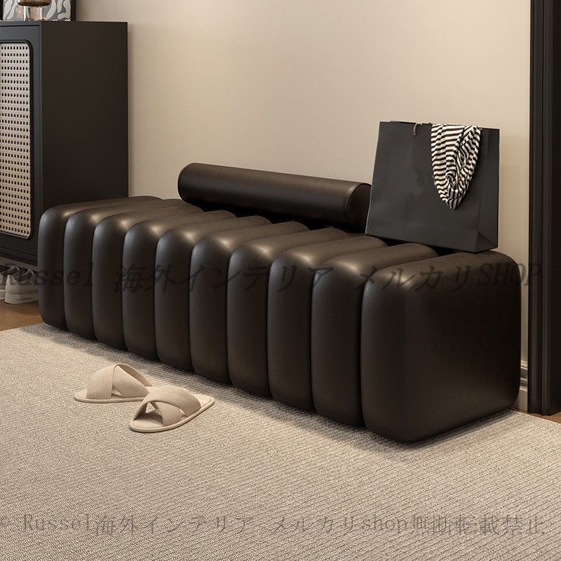 スツール 幅広 ラグジュアリー 全長100cm 全長80cm おしゃれ かわいい インテリア 北欧 ロング ソファ ベンチ カフェ バー オフィス 白 ブラック
