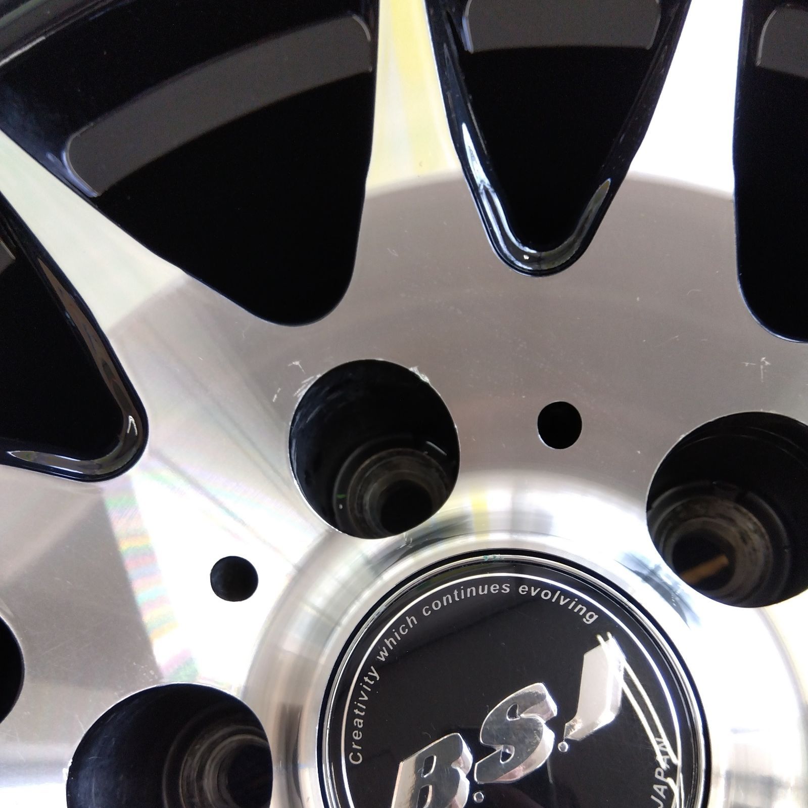 16×6.5J+38】中古美品 ホイール 4本セット B.S.J WHEELS S- 16×6.5J+38】中古美品 ホイール 4本セット B.S.J WHEELS S-
