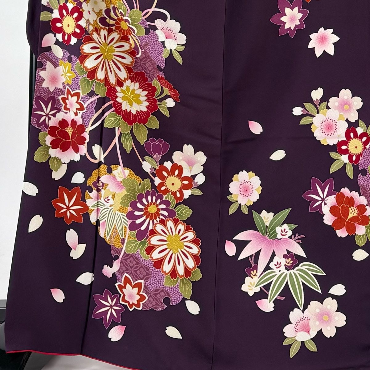 訪問着 身丈160cm 裄丈70cm L 袷 枝花 桜 金糸 ベージュ 正絹 訪問着 身丈160cm 裄丈70cm L 袷 枝花 桜 金糸 ベージュ 正絹