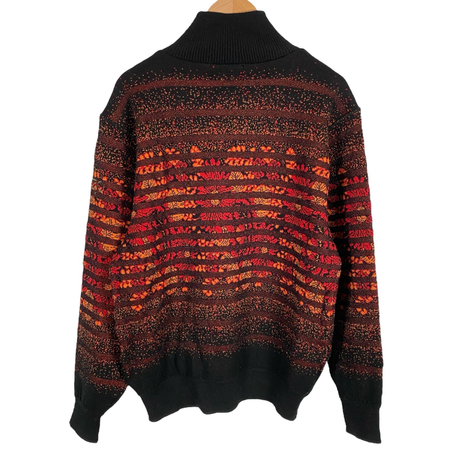 希少 90s KENZO GOLF ケンゾーゴルフ ニット ハーフジップ 花柄 ウール 