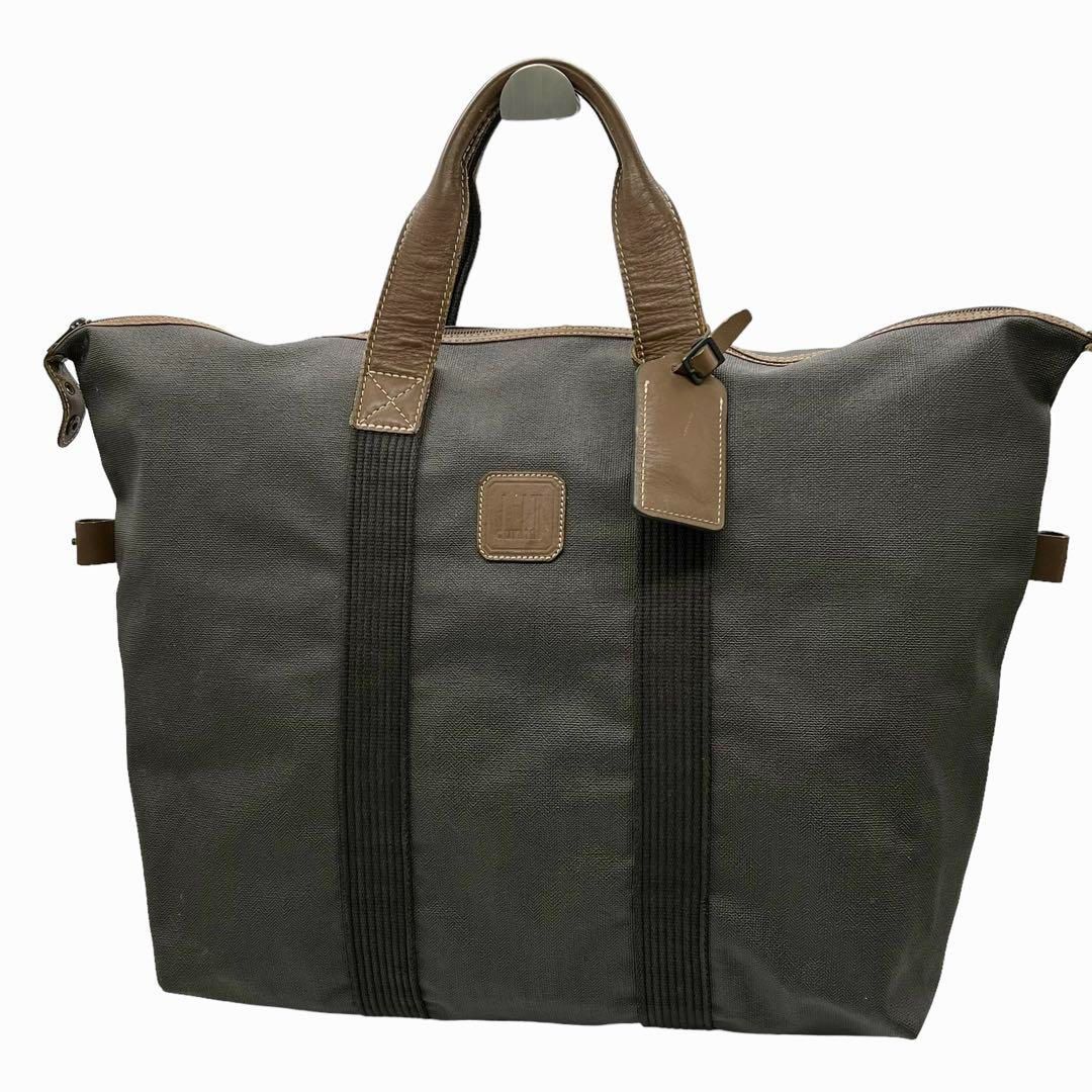 【美品】dunhill ダンヒル 特大 ナイロン×レザー トートバッグ ボストン