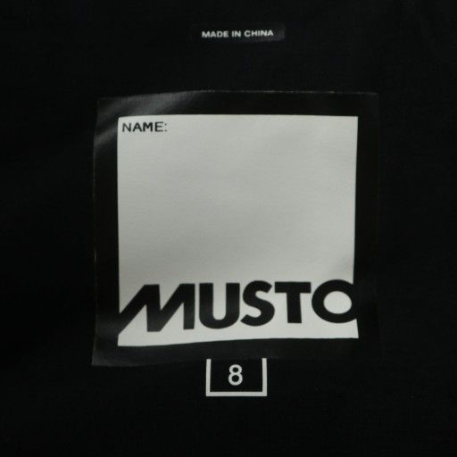 海外直営店直接買い付け！ ムストー MUSTO MPX TROUSER GORE-TEX セーリングウェア パンツ ナイロン 防水 ロゴ 8 黒 ブラック SM1520 XZ